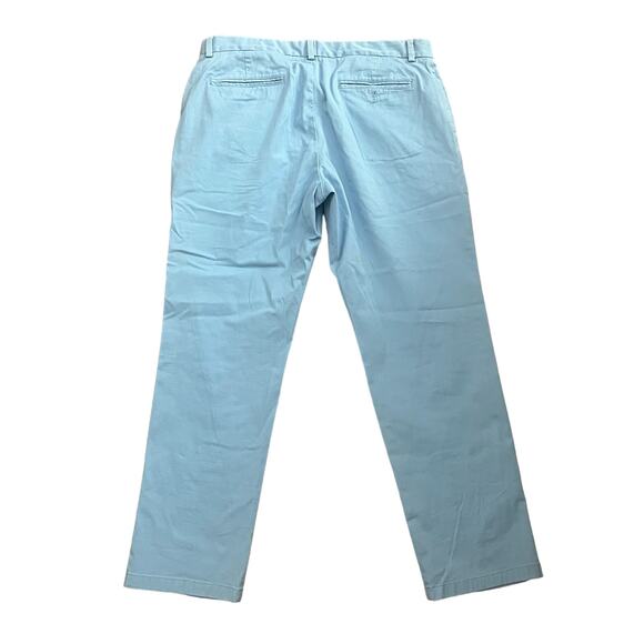 Vineyard Vines Men Sz 35x30 Light Blue Flat Front Club SlimPants Straight Chino - Picture 2 of 4